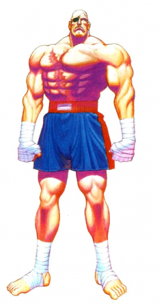 Concept art of Sagat Super Street Fighter II: The New Challengers