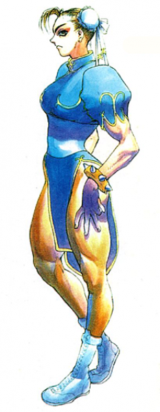Concept art of Chun-Li for Super Street Fighter II Turbo