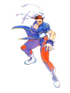 Concept art of Chun-Li for Super Street Fighter II Turbo