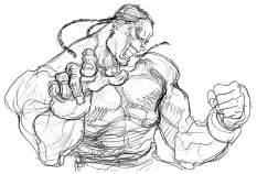 Concept art of Dee Jay for Super Street Fighter II Turbo