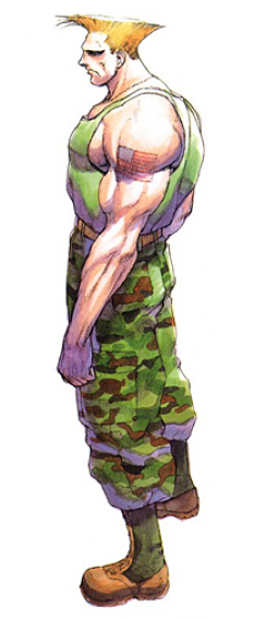 Concept art of Guile for Super Street Fighter II Turbo