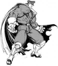 Concept art of M. Bison (Vega in Japan) for Super Street Fighter II Turbo