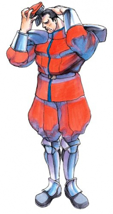 Concept art of M. Bison (Vega in Japan) for Super Street Fighter II Turbo
