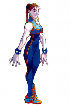 Concept art of Chun-Li for Street Fighter Zero