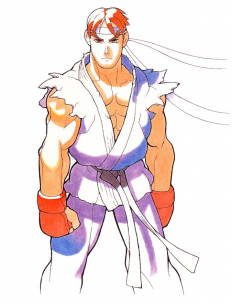 Concept art of Ryu for Street Fighter Zero