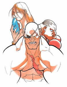 Concept art of Sagat for Street Fighter Zero