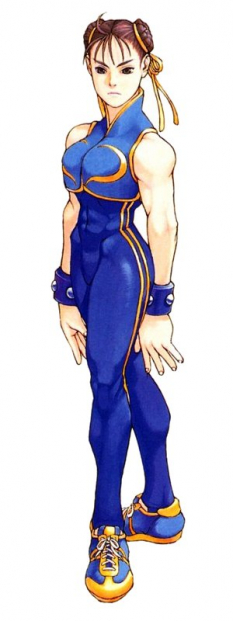 Concept art of Chun-Li for Street Fighter Zero 2