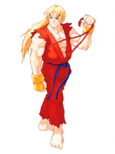 Concept art of Ken for Street Fighter Zero 2