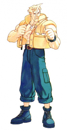 Concept art of Nash for Street Fighter Zero 2