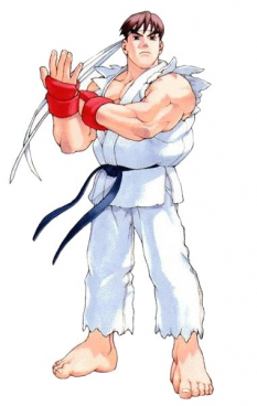 Concept art of Ryu for Street Fighter Zero 2
