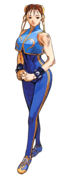 Concept art of Chun-Li for Street Fighter Zero 3