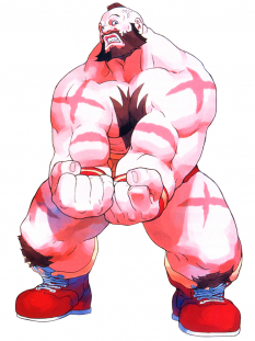 Concept art of Zangief for Street Fighter EX
