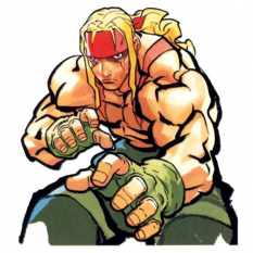 Concept art of Alex for Street Fighter III