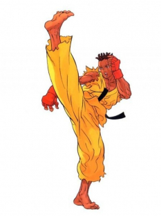 Concept art of Sean for Street Fighter III 2nd Impact