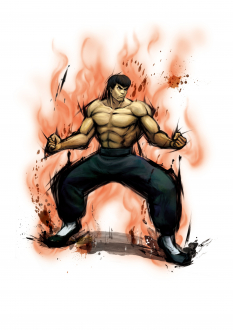Concept art of Fei Long for Street Fighter IV