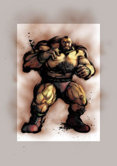 Concept art of Zangief for Street Fighter IV