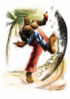 Concept art of Dee Jay for Super Street Fighter IV