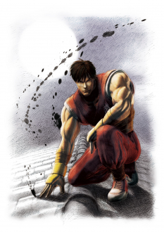 Concept art of Guy for Super Street Fighter IV