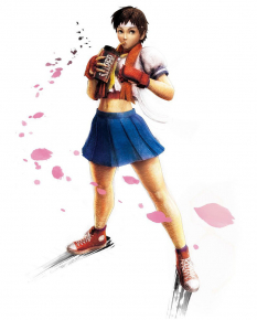 Concept art of Sakura for Super Street Fighter IV