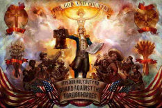 For God and Country propaganda advertisement from Bioshock Infinite