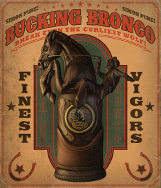 Bucking Bronco propaganda advertisement from Bioshock Infinite