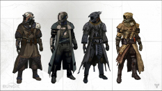 Concept artwork of guardian designs for Destiny