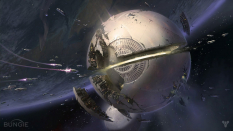 Concept artwork of a space station for Destiny