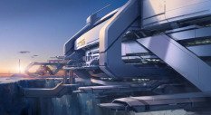 Concept artwork of Cerberus Base on Noveria for Mass Effect 3 by Brian Sum