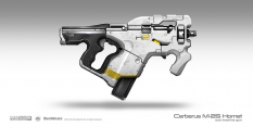 Concept artwork of Cerberus M-25 Hornet for Mass Effect 3 by Brian Sum