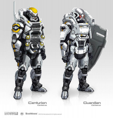 Concept artwork of Cerberus Troops for Mass Effect 3 by Brian Sum