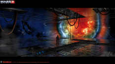 Concept artwork of Illusive Man Office for Mass Effect 3 by Matt Rhodes
