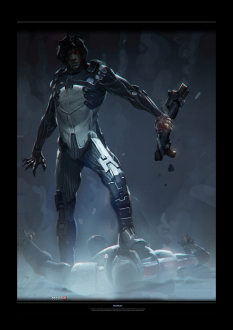 Concept artwork of Kai Leng vs Shepard for Mass Effect 3 by Benjamin Huen