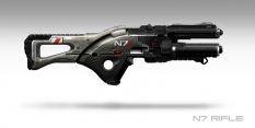 Concept artwork of N7 Rifle for Mass Effect 3