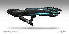 Concept artwork of Prothean Particle Rifle for Mass Effect 3 by Brian Sum