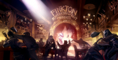 Concept art of a Finkton theatre for Bioshock Infinite by Ben Lo