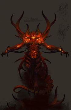 Concept art of Diablo for Diablo III by Victor Lee