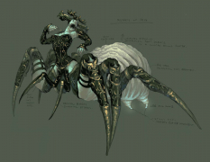 Concept art of the Mistress of Pain for Diablo III by Victor Lee