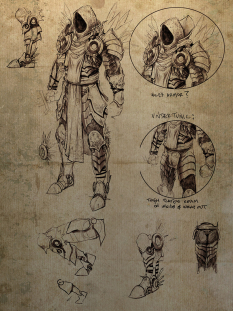 Concept art of Tyrael for Diablo III