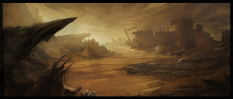 Concept art of an environment for Diablo III