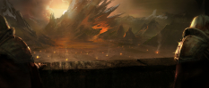 Concept art of a battlefield for Diablo III