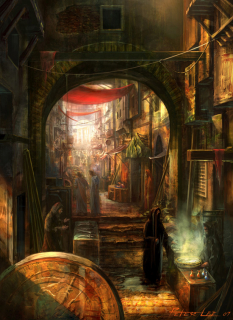 Bazaar concept art for Diablo III