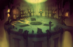 Dungeon concept art for Diablo III by Victor Lee