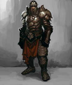 Concept art of Kormac the Templar for Diablo III