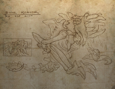 Bone reaver concept art for Diablo III by Victor Lee