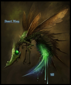 Desert wasp concept art for Diablo III by Trent Kaniuga