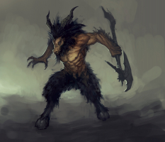 Goatman concept art for Diablo III