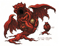 Pit flyer spawner concept art for Diablo III by Victor Lee