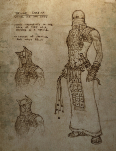 Triune cultist concept art for Diablo III by Victor Lee