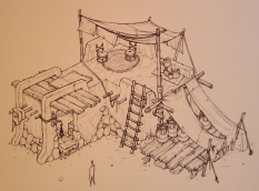 Building concept art for Diablo III