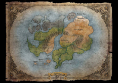 Sanctuary world map concept art for Diablo III